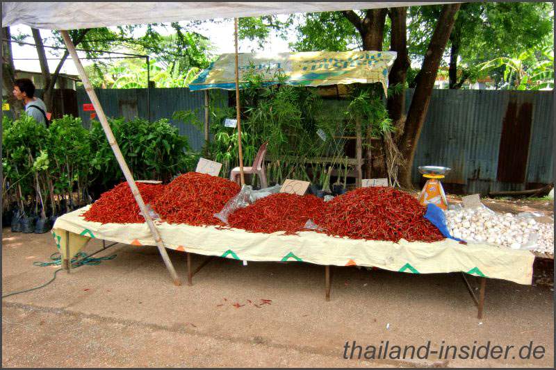 Eindrücke eines Wochenmarktes in Thailand