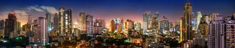 Bangkok Skyline bei Nacht